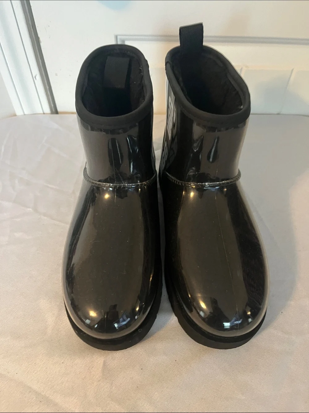 UGG Kids Black Gloss Short Rain Boot